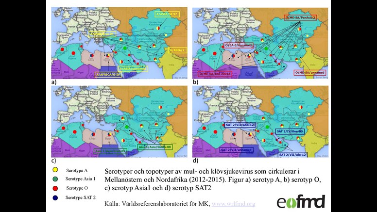Översik: Mul- och klövsjukevirus i Mellanöstern och Nordafrika 2012-2015.