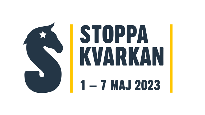 Logotyp för kampanjen Stoppa Kvarkan 2023